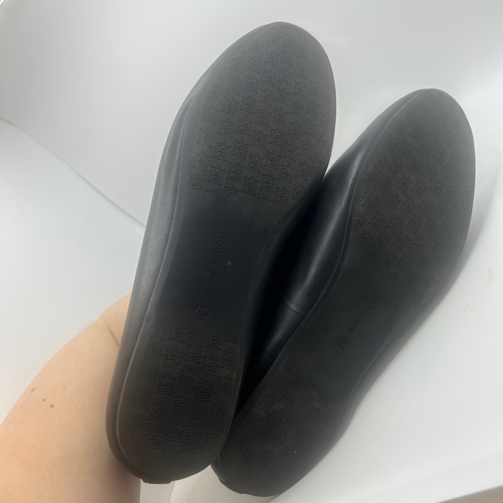 Birdies Starling Black Leather Loafers Smoking Slippers Flats Womens 9.5 - Picture 4 of 9